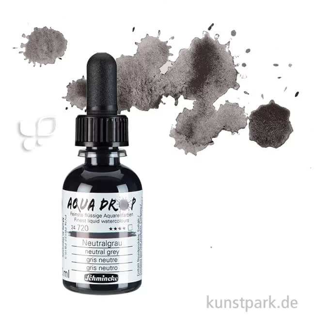 Artikelbild 1 des Artikels “Schmincke AQUA Drop - flüssige Aquarellfarbe, 30 ml Einzelfarbe | Neutralgrau“