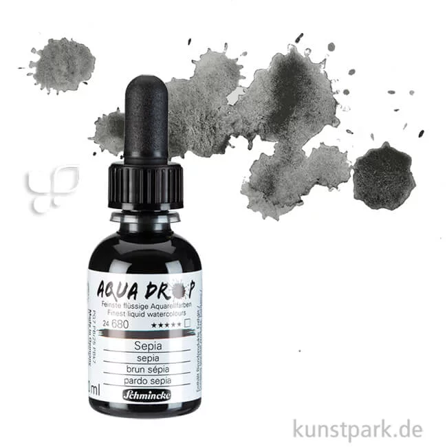 Artikelbild 1 des Artikels “Schmincke AQUA Drop - flüssige Aquarellfarbe, 30 ml Einzelfarbe | Sepia“