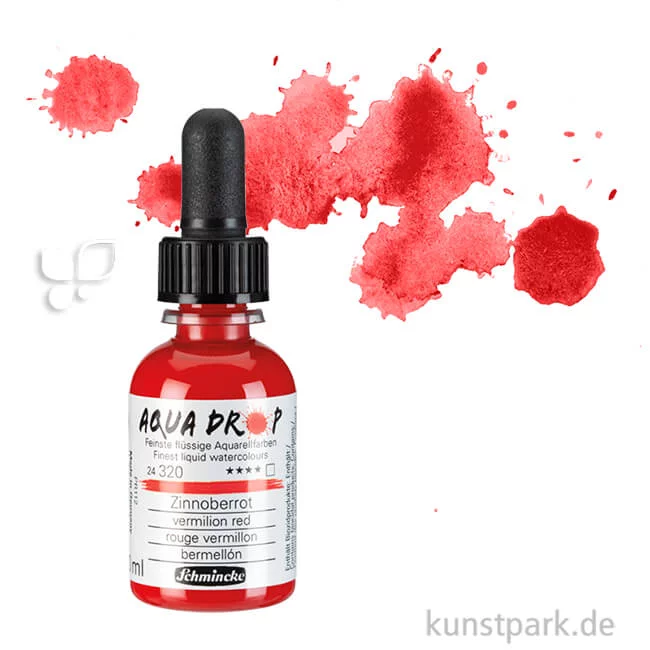 Artikelbild 1 des Artikels “Schmincke AQUA Drop - flüssige Aquarellfarbe, 30 ml Einzelfarbe | Zinnoberrot“