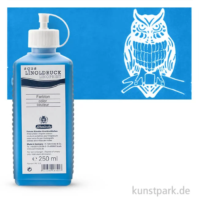 Artikelbild 1 des Artikels “Schmincke AQUA Linoldruck Einzelfarben 250 ml | 440 Cyan“