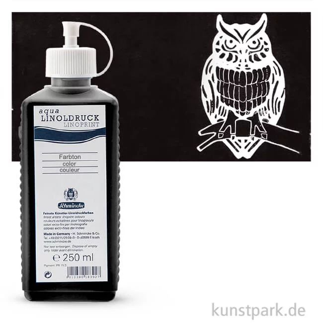 Artikelbild 1 des Artikels “Schmincke AQUA Linoldruck Einzelfarben 250 ml | 735 Elfenbeinschwarz“