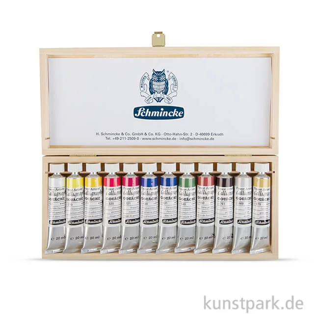 Artikelbild 1 des Artikels “Schmincke Calligraphy Gouache Holzkasten, 12 x 20 ml “