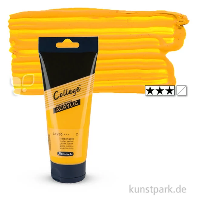 Artikelbild 1 des Artikels “Schmincke COLLEGE Acrylfarben 200 ml Tube | 230 Indischgelb“
