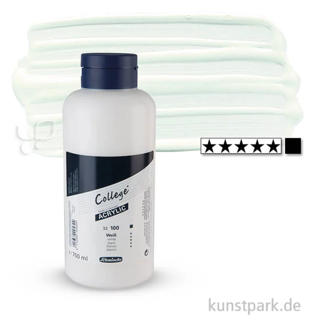 Artikelbild 1 des Artikels “Schmincke COLLEGE Acrylfarben 750 ml Flasche | 100 Weiß“