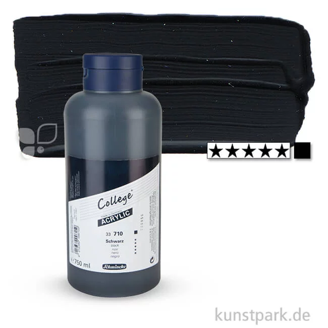 Artikelbild 1 des Artikels “Schmincke COLLEGE Acrylfarben 750 ml Flasche | 710 Schwarz“