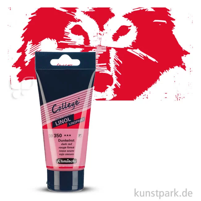 Artikelbild 1 des Artikels “Schmincke COLLEGE Linoldruck Einzelfarbe 75ml | Dunkelrot“