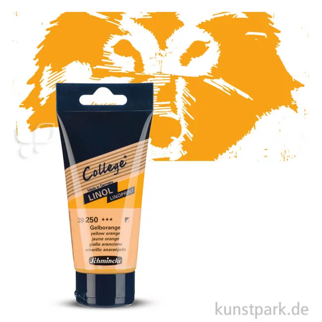 Artikelbild 1 des Artikels “Schmincke COLLEGE Linoldruck Einzelfarbe 75ml | Gelborange“