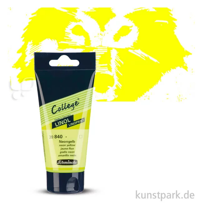 Artikelbild 1 des Artikels “Schmincke COLLEGE Linoldruck Einzelfarbe 75ml | Neongelb“