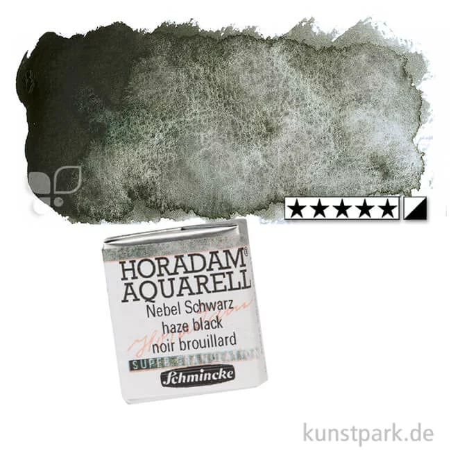 Artikelbild 1 des Artikels “Schmincke HORADAM Aquarell - Supergranulierend 1/2 Napf | Nebel Schwarz“