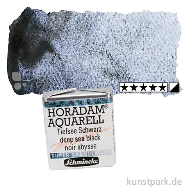 Artikelbild 1 des Artikels “Schmincke HORADAM Aquarell - Supergranulierend 1/2 Napf | Tiefsee Schwarz“
