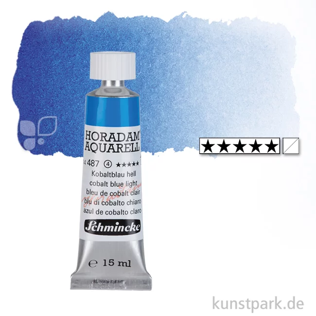 Artikelbild 1 des Artikels “Schmincke HORADAM Aquarellfarben Tube 15 ml | 487 Kobaltblau hell“