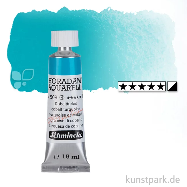 Artikelbild 1 des Artikels “Schmincke HORADAM Aquarellfarben Tube 15 ml | 509 Kobalttürkis“