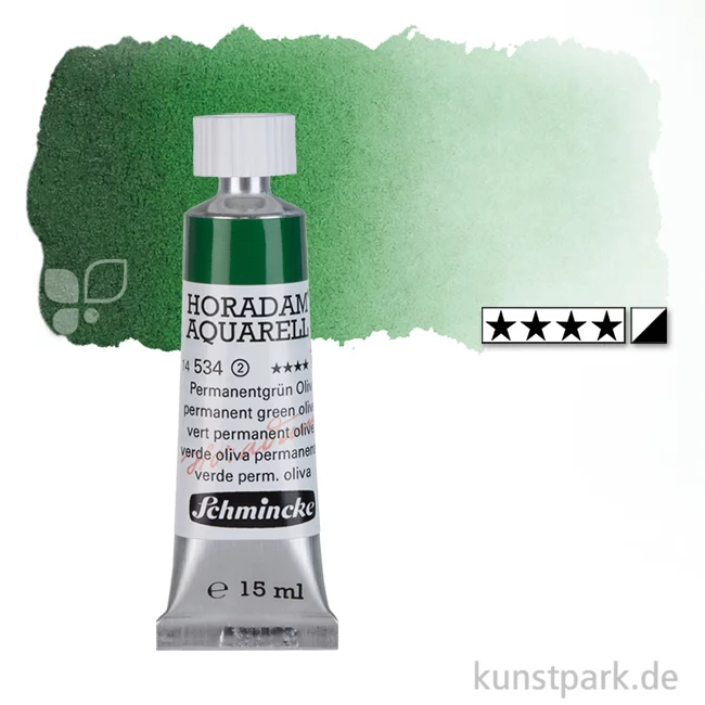 Artikelbild 1 des Artikels “Schmincke HORADAM Aquarellfarben Tube 15 ml | 534 Permanentgrün oliv“