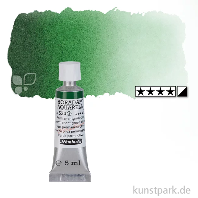 Artikelbild 1 des Artikels “Schmincke HORADAM Aquarellfarben Tube 5 ml | 534 Permanentgrün oliv“
