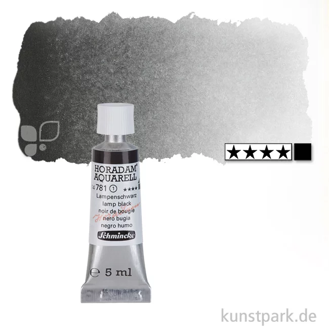 Artikelbild 1 des Artikels “Schmincke HORADAM Aquarellfarben Tube 5 ml | 781 Lampenschwarz“