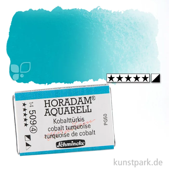 Artikelbild 1 des Artikels “Schmincke HORADAM Aquarellfarben 1/1 Napf | 509 Kobalttürkis“