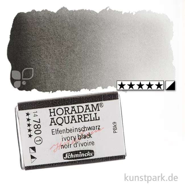 Artikelbild 1 des Artikels “Schmincke HORADAM Aquarellfarben 1/1 Napf | 780 Elfenbeinschwarz“