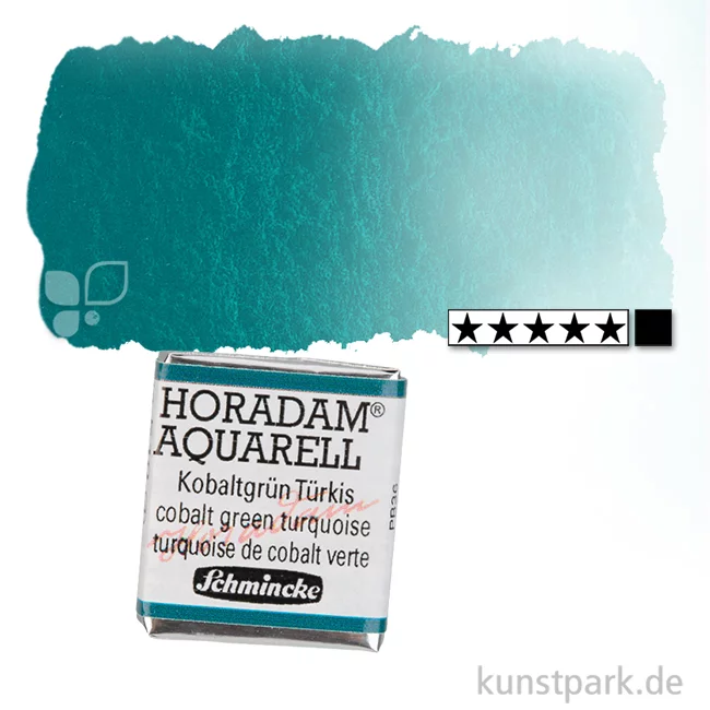 Artikelbild 1 des Artikels “Schmincke HORADAM Aquarellfarben 1/2 Napf | 510 Kobaltgrün türkis“