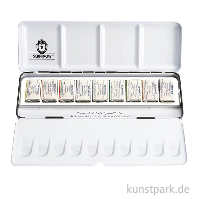 Artikelbild 1 des Artikels “Schmincke HORADAM Aquarellkasten, Technische Töne, 9 ganze Näpfe “