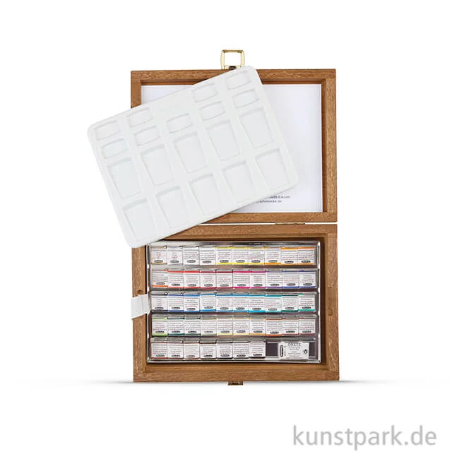 Artikelbild 1 des Artikels “Schmincke HORADAM Aquarell Holzkasten mit 48 halben Näpfchen “