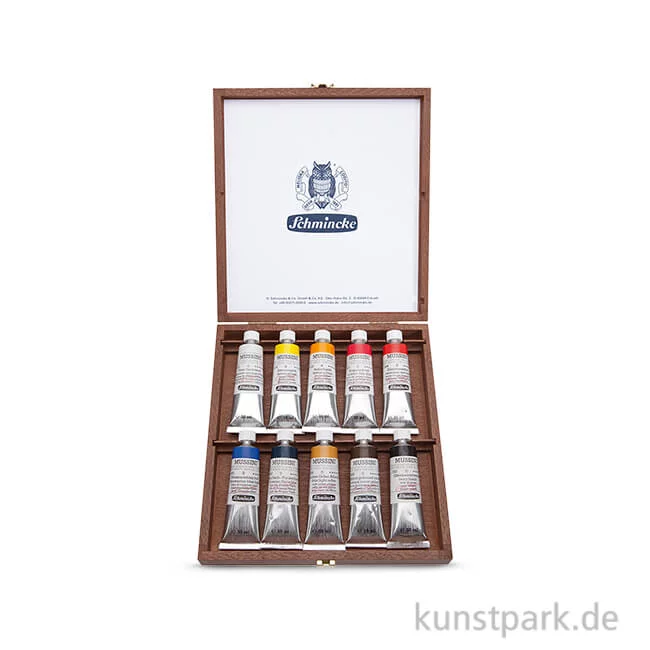 Artikelbild 1 des Artikels “Schmincke MUSSINI Ölfarben - Flacher Holzkasten, 10x35 ml “
