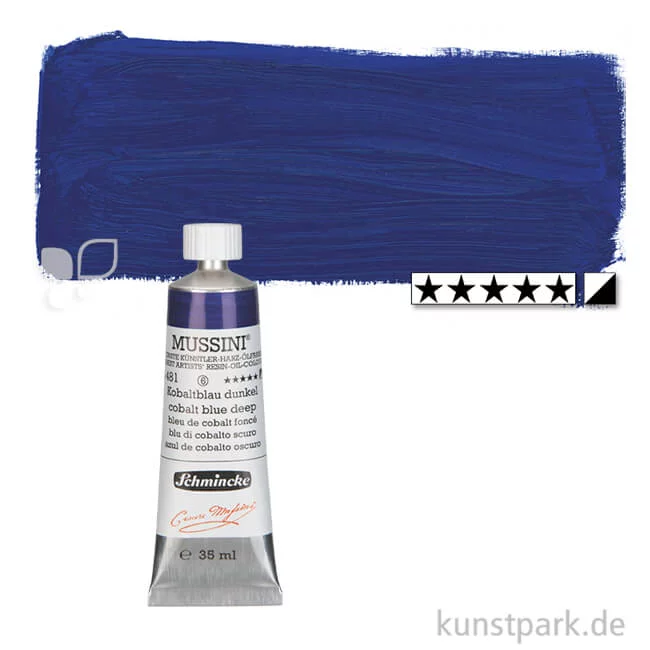 Artikelbild 1 des Artikels “Schmincke MUSSINI Ölfarben 35 ml | 481 Kobaltblau dunkel“