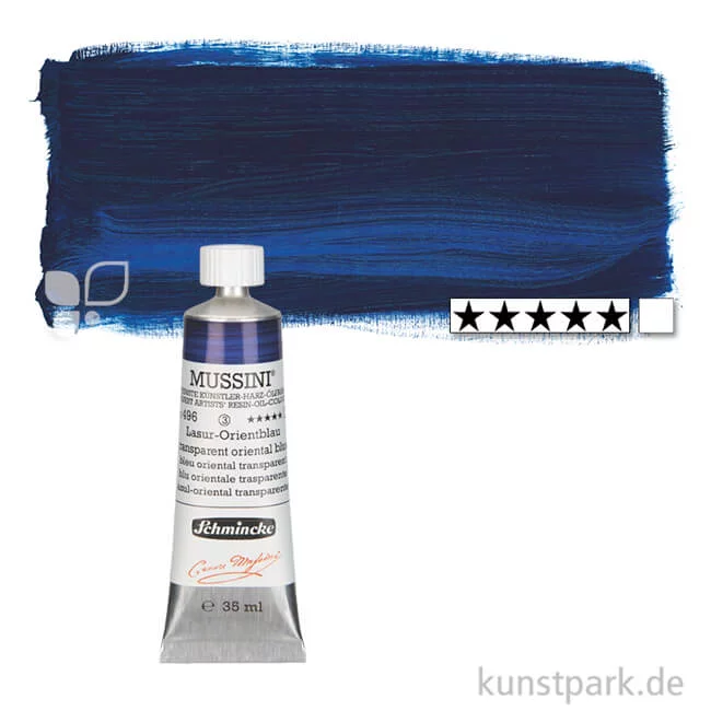 Artikelbild 1 des Artikels “Schmincke MUSSINI Ölfarben 35 ml | 496 Lasur-Orientblau“