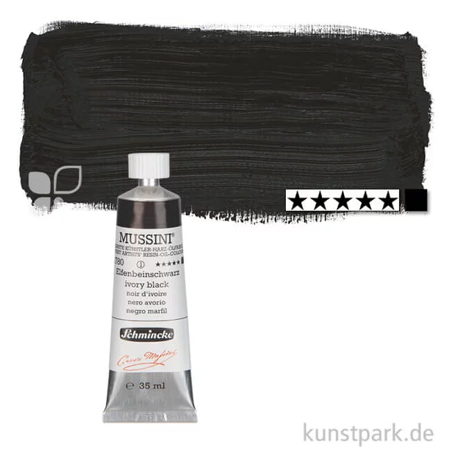Artikelbild 1 des Artikels “Schmincke MUSSINI Ölfarben 35 ml | 780 Elfenbeinschwarz“