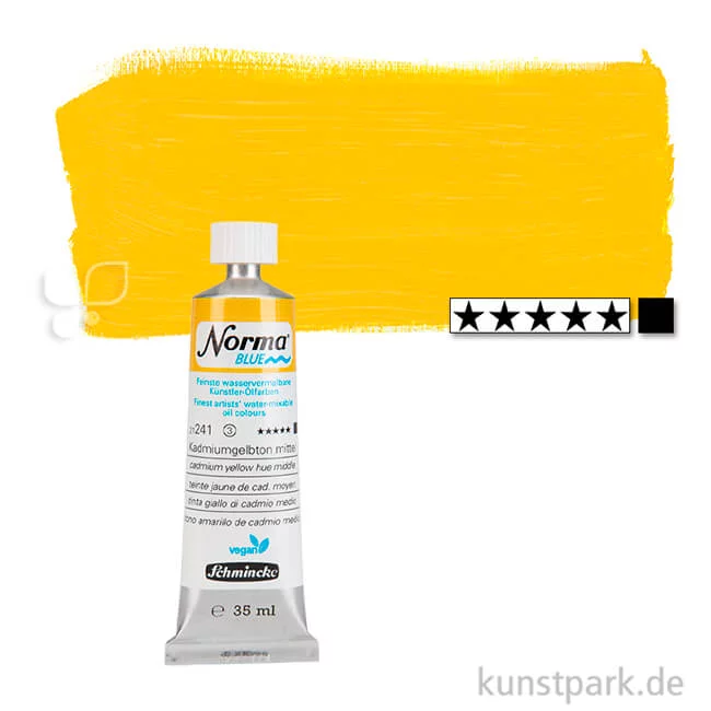 Artikelbild 1 des Artikels “Schmincke NORMA Blue - wasservermalbare Ölfarbe, 35 ml Tube | Kadmiumgelbton mittel“