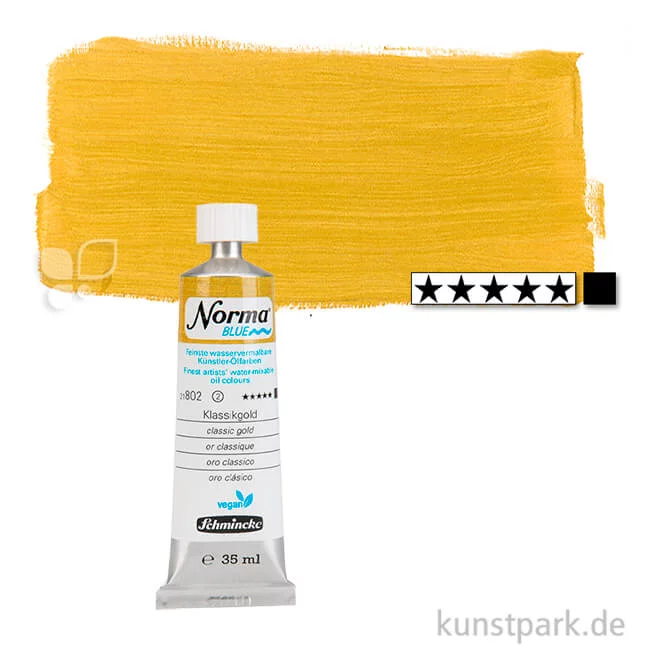 Artikelbild 1 des Artikels “Schmincke NORMA Blue - wasservermalbare Ölfarbe, 35 ml Tube | Klassikgold“