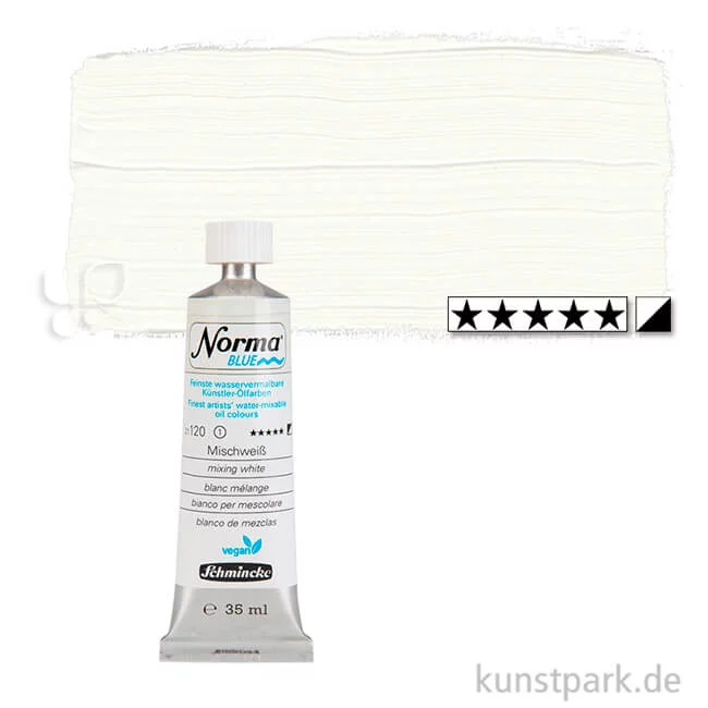 Artikelbild 1 des Artikels “Schmincke NORMA Blue - wasservermalbare Ölfarbe, 35 ml Tube | Mischweiß“