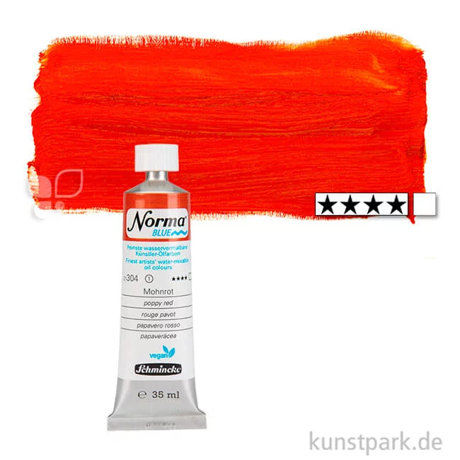 Artikelbild 1 des Artikels “Schmincke NORMA Blue - wasservermalbare Ölfarbe, 35 ml Tube | Mohnrot“