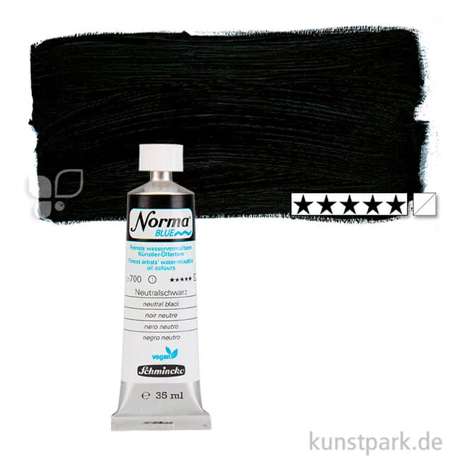 Artikelbild 1 des Artikels “Schmincke NORMA Blue - wasservermalbare Ölfarbe, 35 ml Tube | Neutralschwarz“