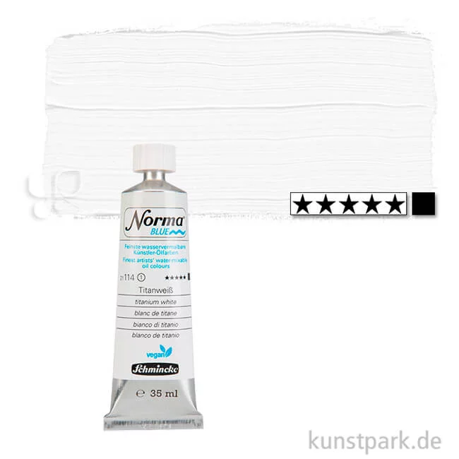 Artikelbild 1 des Artikels “Schmincke NORMA Blue - wasservermalbare Ölfarbe, 35 ml Tube | Titanweiß“