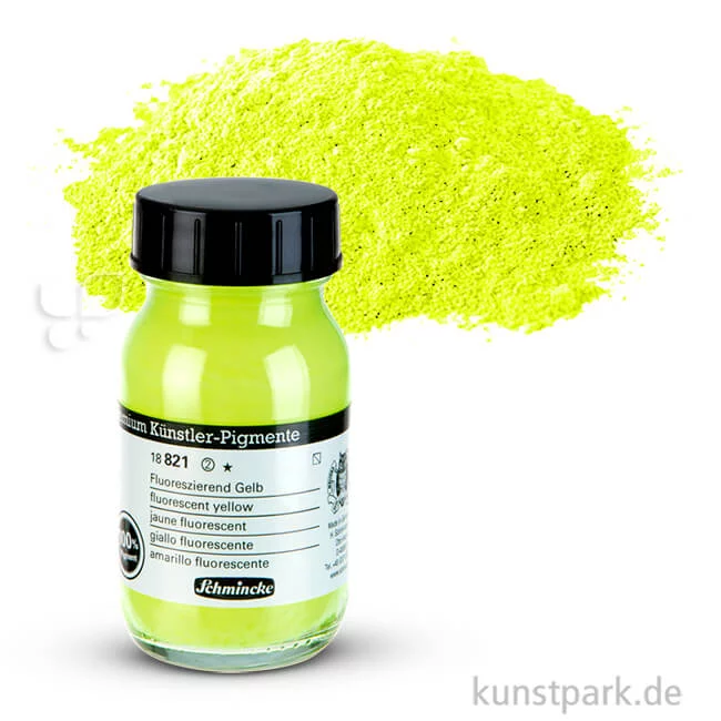 Artikelbild 1 des Artikels “Schmincke Pigmente Fluoreszierend 100 ml Einzelfarbe | Gelb“