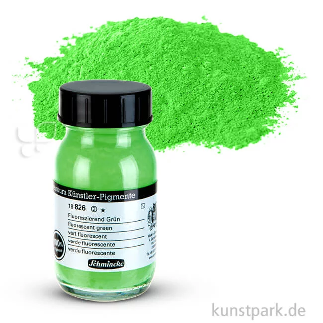 Artikelbild 1 des Artikels “Schmincke Pigmente Fluoreszierend 100 ml Einzelfarbe | Grün“