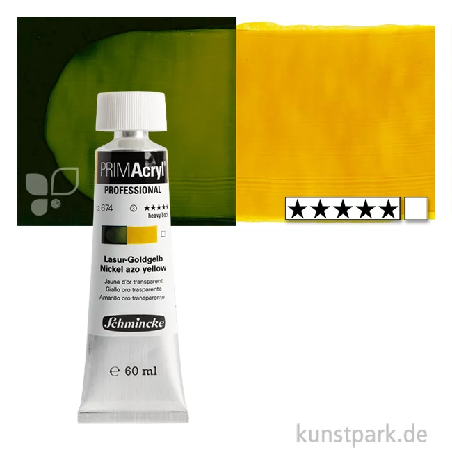 Artikelbild 1 des Artikels “Schmincke PRIMAcryl Acrylfarben 60 ml | 674 Lasur-Goldgelb“