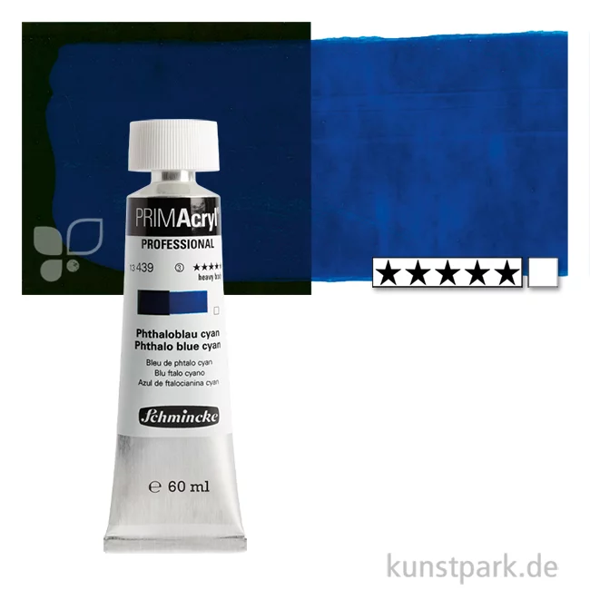 Artikelbild 1 des Artikels “Schmincke PRIMAcryl Acrylfarben 60 ml | 439 Phtaloblau cyan“