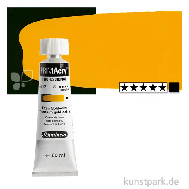 Artikelbild 1 des Artikels “Schmincke PRIMAcryl Acrylfarben 60 ml | 673 Titan Goldocker“