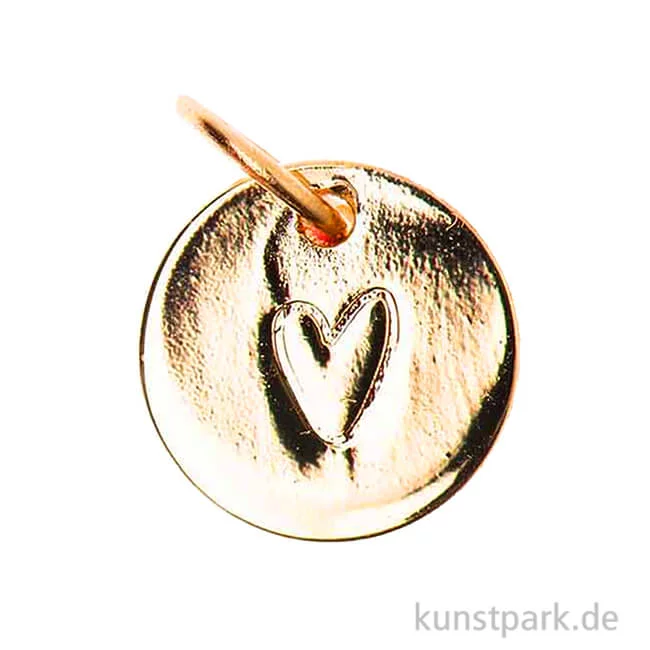 Artikelbild 1 des Artikels “Schmuck-Anhänger Mini-Scheibe - Herzumriss, Gold “