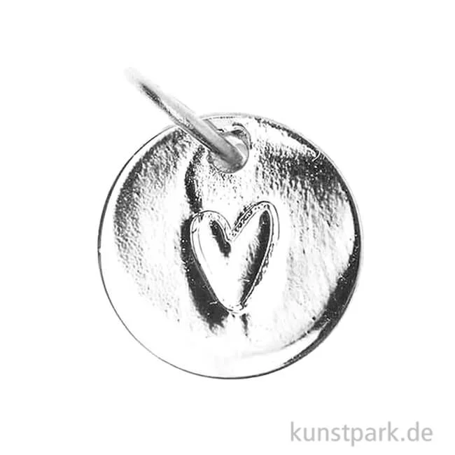Artikelbild 1 des Artikels “Schmuck-Anhänger Mini-Scheibe - Herzumriss, Silber “
