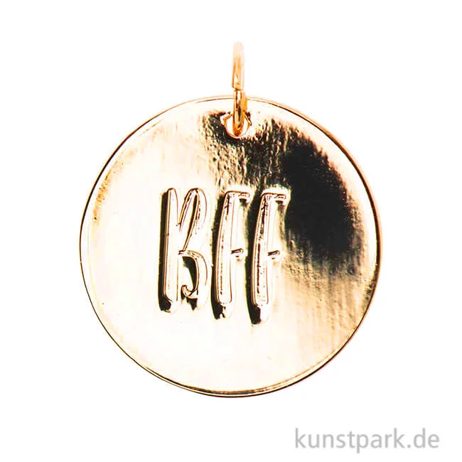Artikelbild 1 des Artikels “Schmuck-Anhänger Scheibe - Best Friend for Ever, Gold “