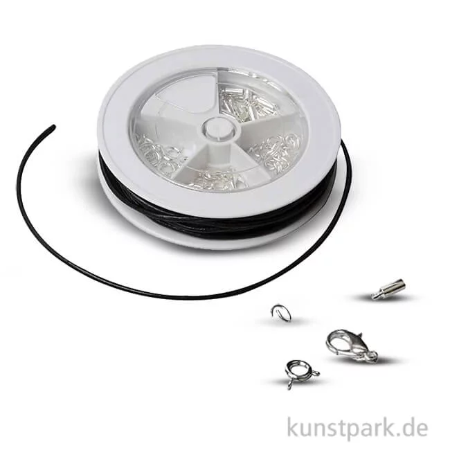 Artikelbild 1 des Artikels “Schmuck-Bastelset mit Lederband, 66 sortierte Teile, versilbert “