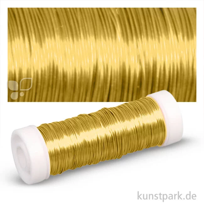 Artikelbild 1 des Artikels “Schmuck-Häkeldraht - 0,30 mm - 50 m 50 m Spule | Gold“