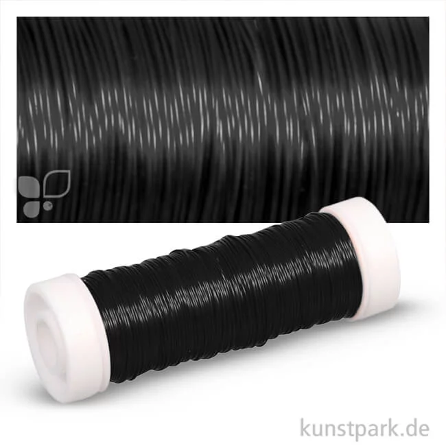 Artikelbild 1 des Artikels “Schmuck-Häkeldraht - 0,30 mm - 50 m 50 m Spule | Schwarz“