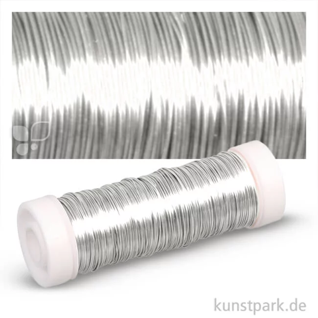 Artikelbild 1 des Artikels “Schmuck-Häkeldraht - 0,30 mm - 50 m 50 m Spule | Silber“