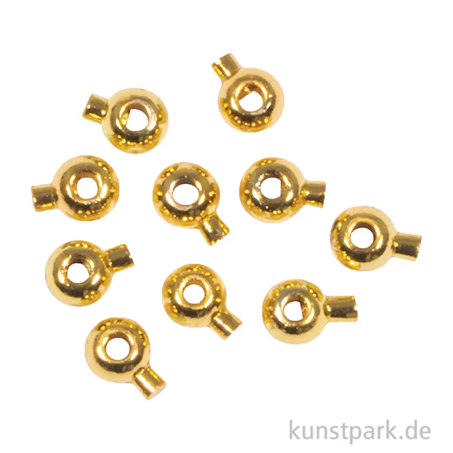 Artikelbild 1 des Artikels “Schmuck Positionierungsperle Rund, Gold, 3,5 x 3 mm, 10 Stück “
