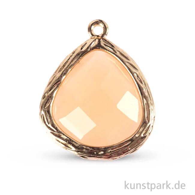 Artikelbild 1 des Artikels “Schmuckanhänger mit Stein - Tropfen Beige“