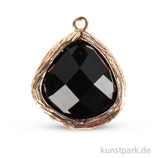 Artikelbild 1 des Artikels “Schmuckanhänger mit Stein - Tropfen Schwarz“