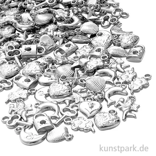 Artikelbild 1 des Artikels “Schmuckanhänger-Mix silber, Größe 15-20 mm, 80 g sortiert “